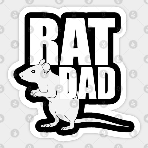 Rat - Rat Dad Sticker by Kudostees